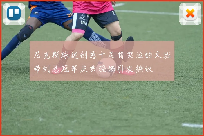 尼克斯球迷创意十足将哭泣的文班带到总冠军庆典现场引发热议